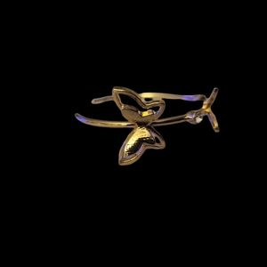 Gold Butterfly Hoop Earrings